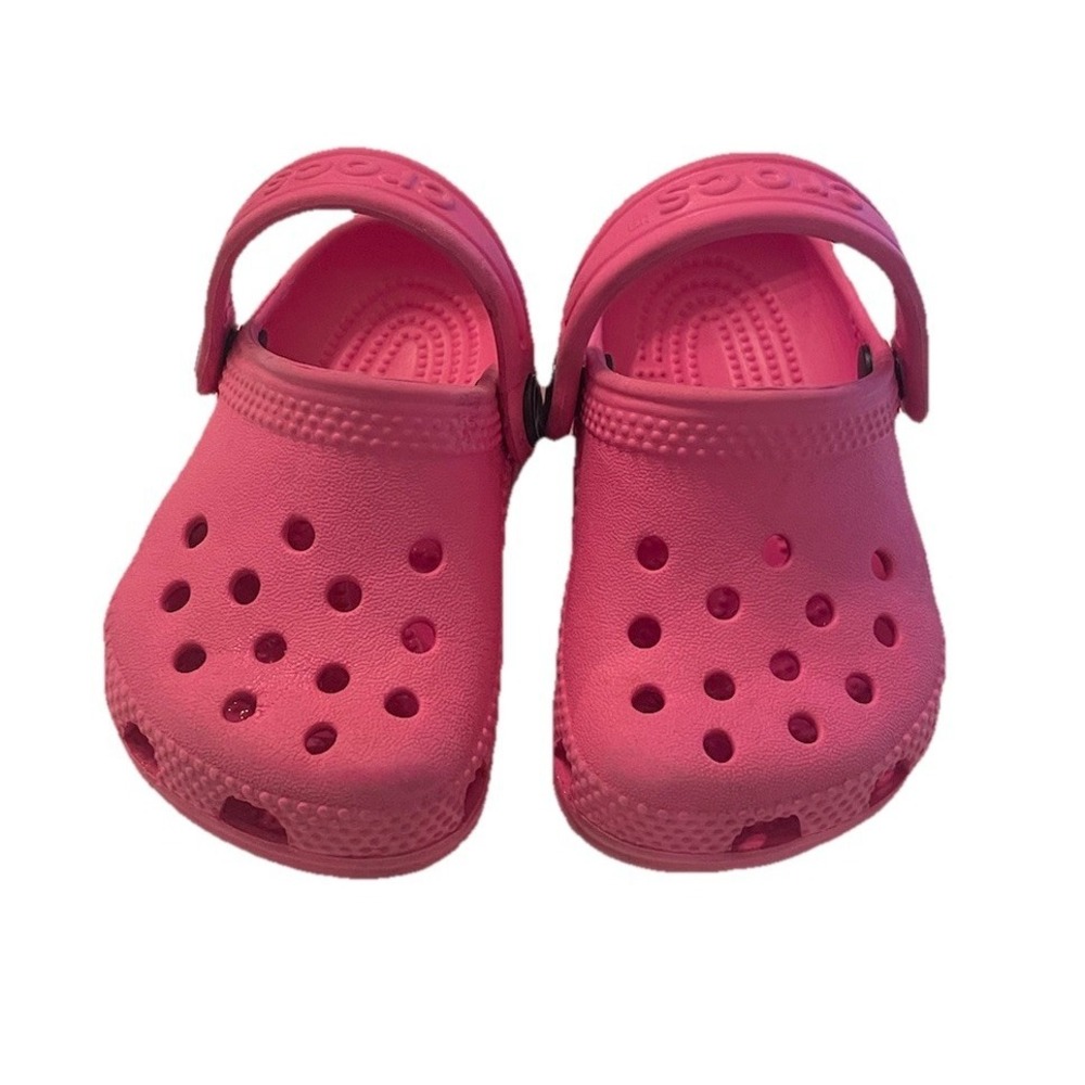 Crocs Classic Pink Toddler C2 C3 Clogs Kids Slip On Water Shoe Sandal